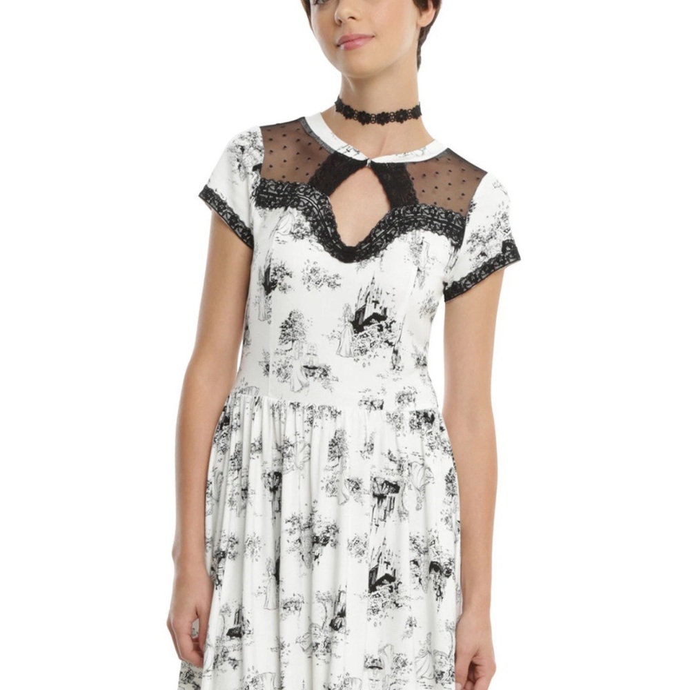 Elegant Black and White Disney Women's Dress